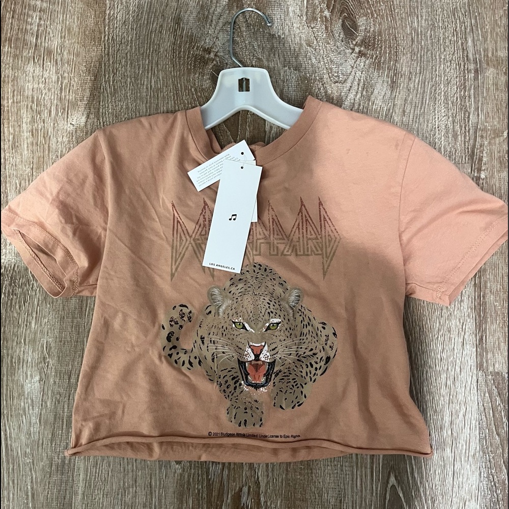 NWT Def Leppard Cropped Tee Preppy Tilly’s Rock and n Roll